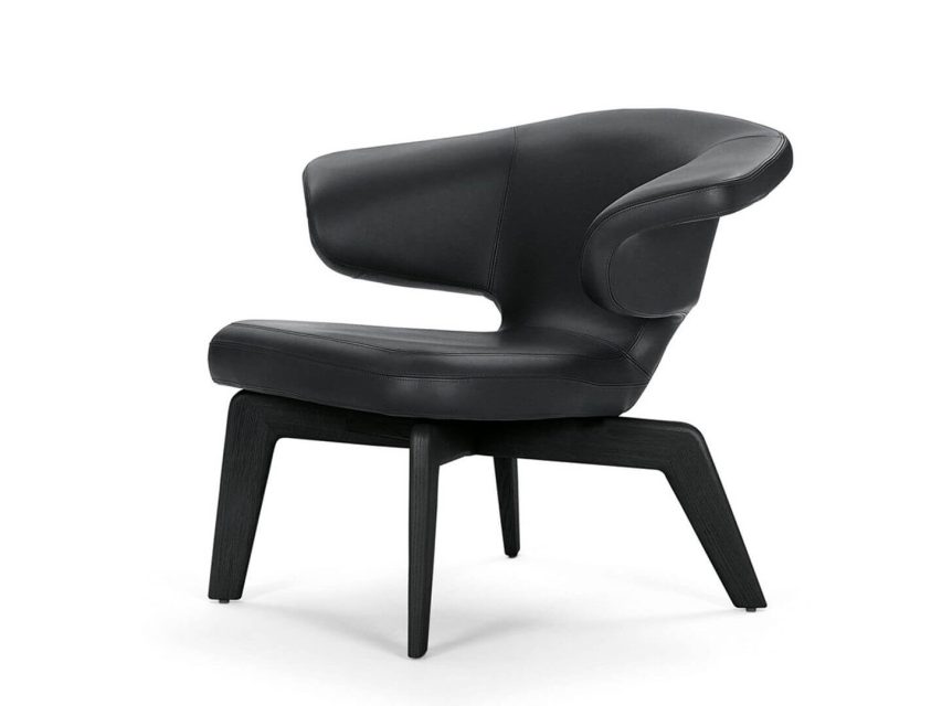 ClassiCon - Munic Lounge Stóll Leður Black/Black
