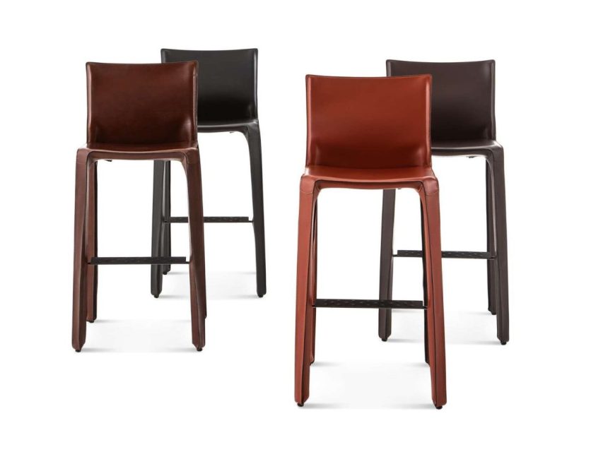 Cassina - Cab Barstóll H: 68 cm Leður D.Brown - Image 2
