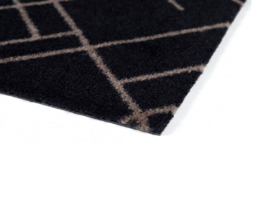 Tica - Dyramotta Lines 90x60cm Black/Sand - Image 2