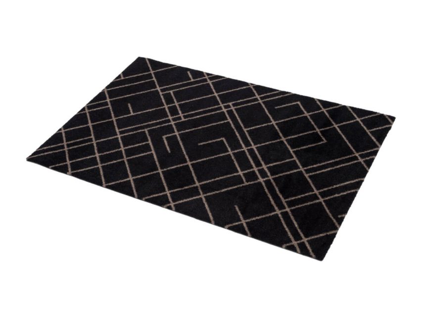 Tica - Dyramotta Lines 90x60cm Black/Sand