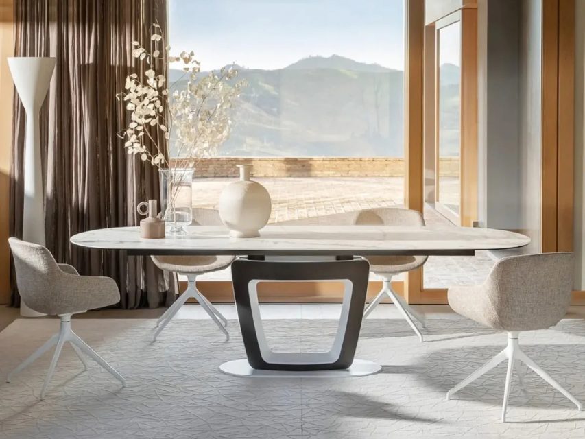 Calligaris - Orbital Borð Keramík Marmaraútlit - Image 5