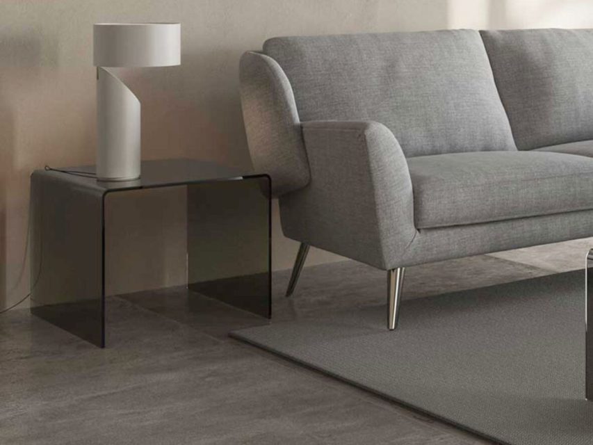 Natuzzi - Mercurio Glerborð 60x60cm Smoke - Image 2