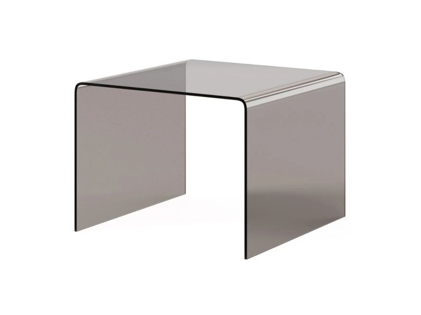 Natuzzi - Mercurio Glerborð 60x60cm Smoke