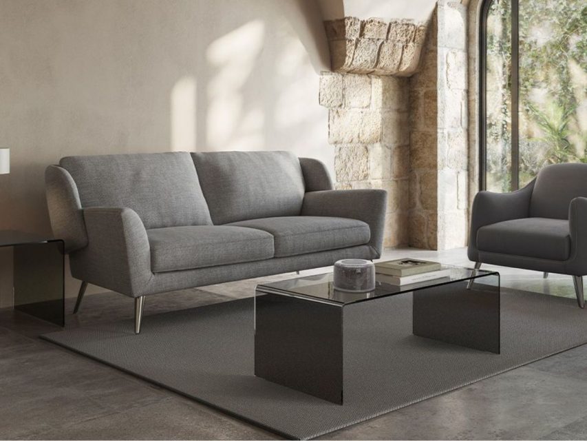 Natuzzi - Mercurio Sófaborð 111x52cm Smoke - Image 3