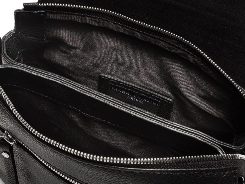 Gianni Chiarini - THREE Leðurtaska Stór '25 Nero - Image 4