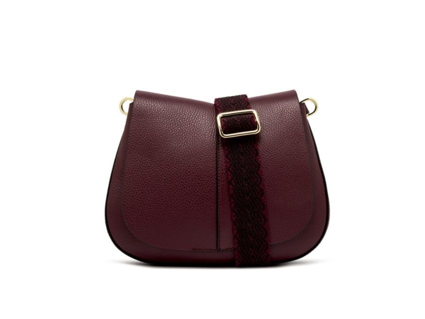 Gianni Chiarini - HELENA ROUND Leðurtaska Lítil '25 Wineberry